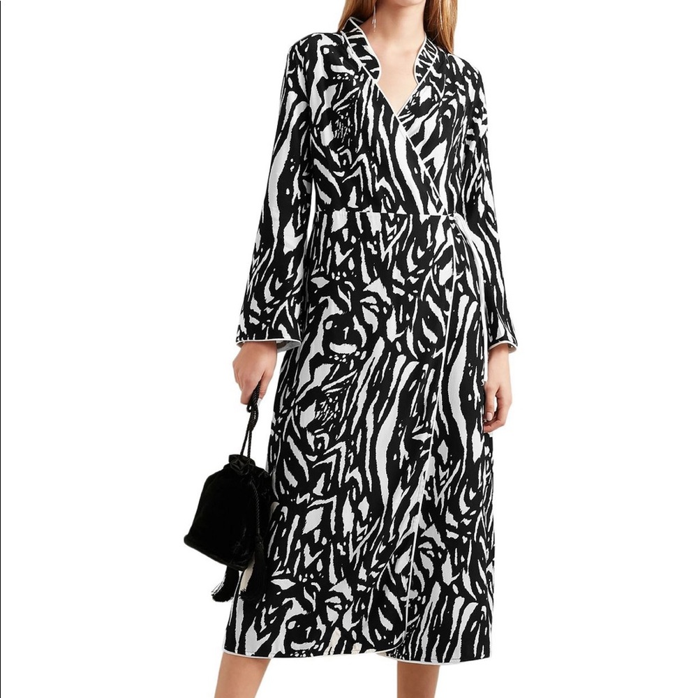 Rixo Cindy Animal Print Wrap Dress NWT